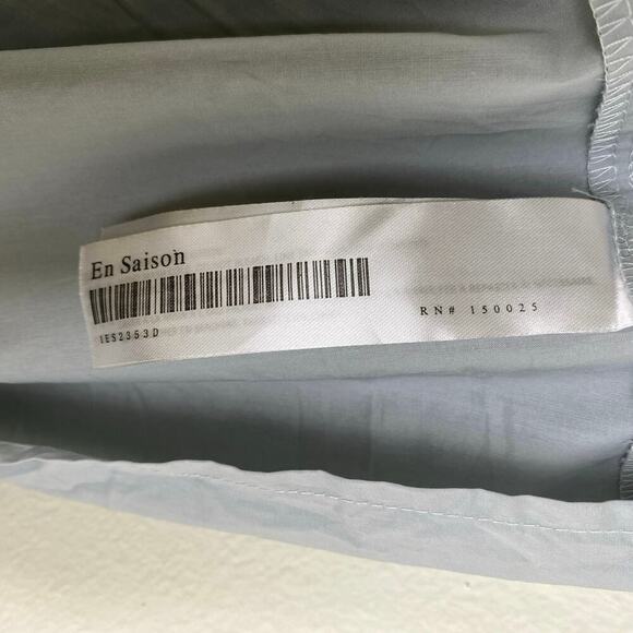 En Saison Ida Seafoam Blue Cotton Poplin Midi Dress Size S - Picture 12 of 15